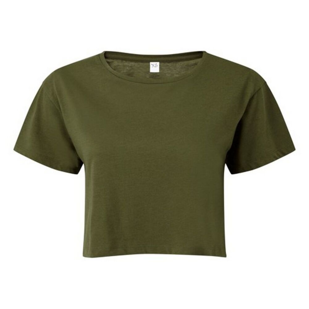 TriDri Womens/Ladies TriDri Crop Top / Olive